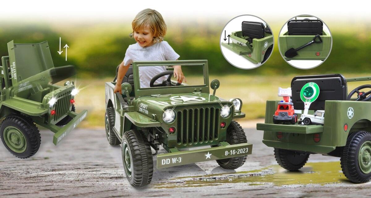 USA ARMY JEEP elektromos kisautó  gyerekeknek